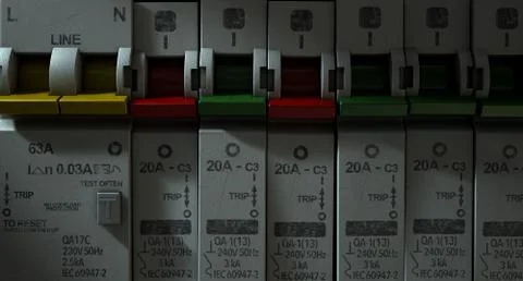 Electrical Circuit Breaker Panel Illustrazione stock