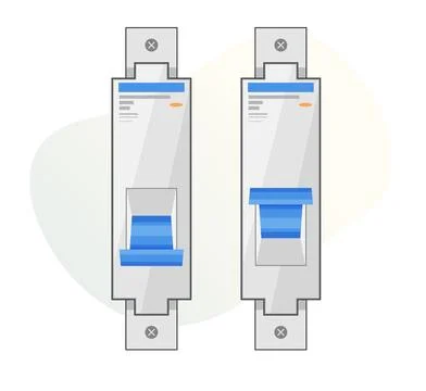 Electrical Circuit Breakers - Stock Illustration Stock Illustration