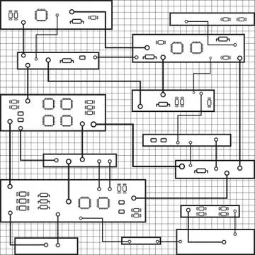 Electrical circuit . eps 10 vector illustration Stock Illustration