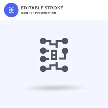 Electrical Circuit icon vector, filled flat sign, solid pictogram isolated on Stock Illustration