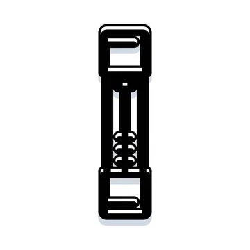 Electrical circuit protection device fuse icon Ilustración de archivo