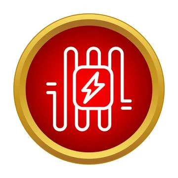 Electrical circuit symbol with lightning bolt power icon イラスト素材