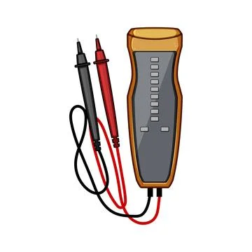 Electrical circuit tester device with measurement probes Stock Illustration
