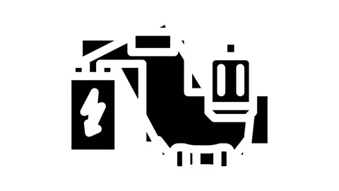 Electrical circuit tool work glyph icon animation Stock Footage 326744784