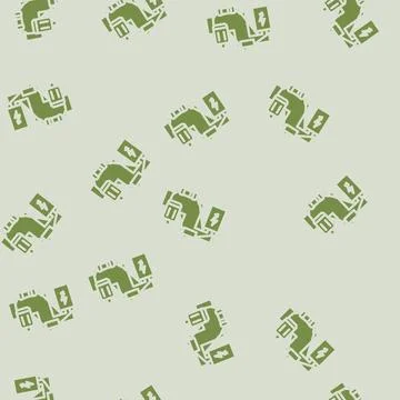 Electrical circuit tool work glyph vector seamless pattern Illustrazione stock