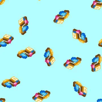 Electrical circuit tool work isometric icon seamless pattern Illustrazione stock