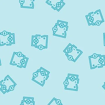 Electrical circuit tool work line seamless pattern Illustrazione stock