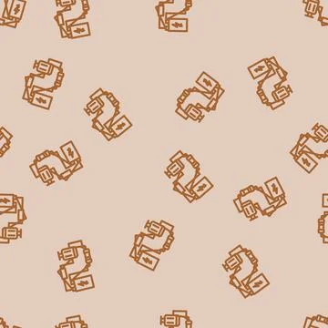 Electrical circuit tool work line vector seamless pattern Stockillustratie