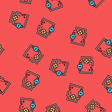 Electrical circuit tool work vector seamless pattern Stock Illustration