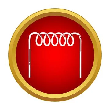 Electrical coil or inductor abstract isolated icon Stock Illustration