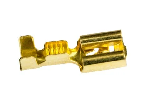 Electrical component bronze cable terminal connector Stock Photos