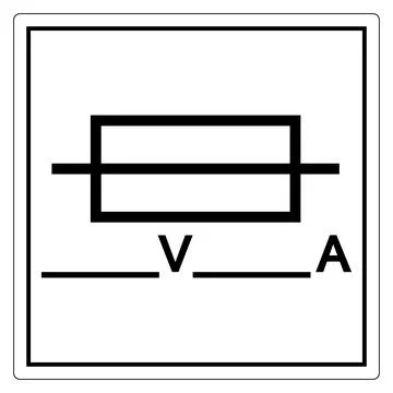 Electrical Component Symbol for Voltage and Current Stock Illustration