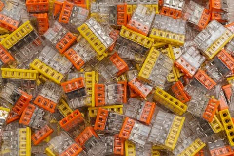 Electrical components for background Stock Photos