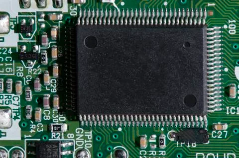 Electrical components on the Board Stock Photos