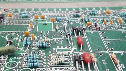 Electrical components in manufacturing process Stock Footage 293686316