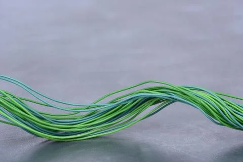 Electrical computer cable and wire Foto stock