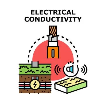 Electrical conductivity concept with wire and underground network イラスト素材