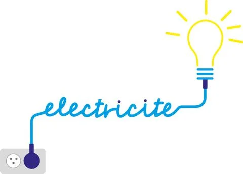 ELECTRICAL CONNECTION AND SUPPLY CABLE Illustrazione stock
