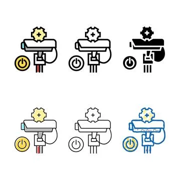 Electrical connection color pack icon vector Stock Illustration
