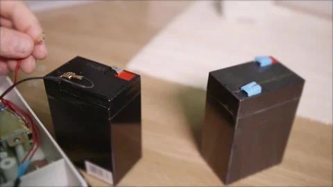 Electrical connections close up Stock Footage 124630691