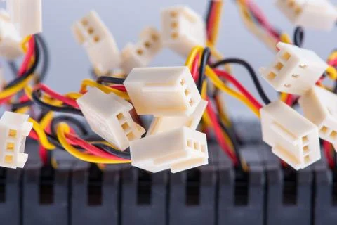 Electrical Connector Plug with Wires Cables Stock-Fotos