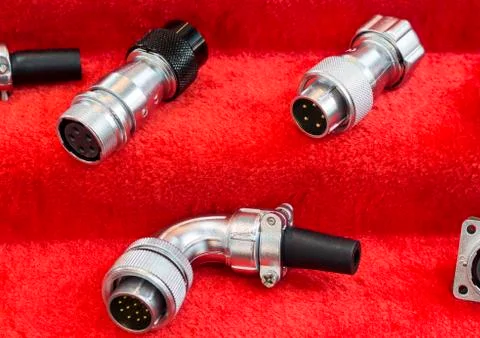 Electrical connectors for machine Stock Photos