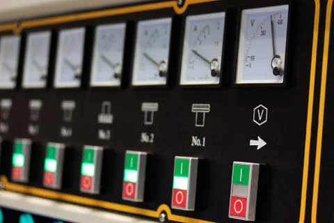 Electrical control board Stock Photos