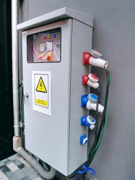 Electrical Control Cabinet for Office System Control Stock Photos