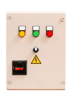 Electrical control cabinet Stock-Fotos