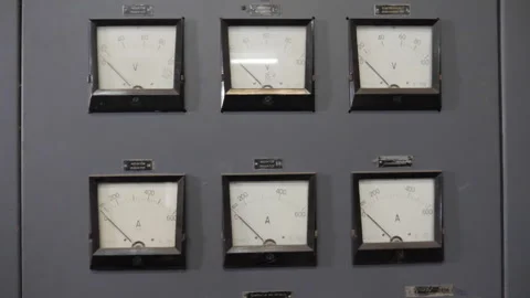 Electrical Control Panel In Substation Of Industrial Plant Stock Footage 295123930