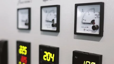 Electrical control room in industrial building Factory Stock Footage 152591434