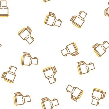 Electrical cup vector seamless pattern Stock Illustration