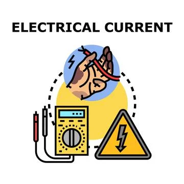 Electrical current danger and measurement concept Stock Illustration