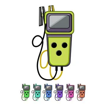 Electrical current voltage tester measuring power electricity Stock Illustration
