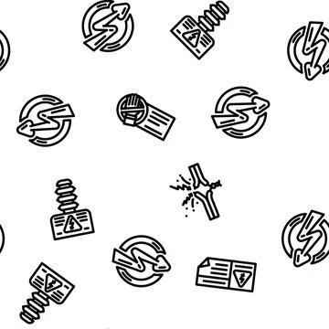 Electrical danger voltage seamless pattern vector イラスト素材