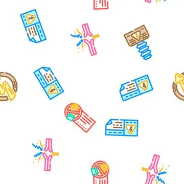 Electrical danger voltage seamless pattern vector 스톡 일러스트