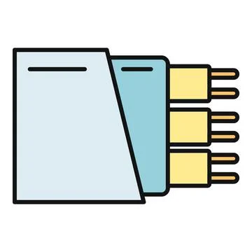 Electrical data cable connection technology icon graphic Stock Illustration