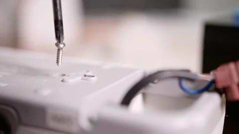 Electrical device assembly - Macro Stock Footage 124631652