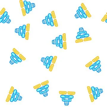 Electrical device for car polishing vector seamless pattern 스톡 일러스트