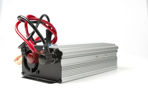 Electrical device for converting electric current complete with terminals Stock Photos