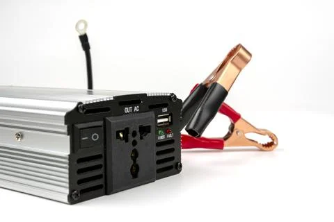 Electrical device for converting electric current complete with terminals Foto stock