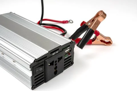 Electrical device for converting electric current complete with terminals Foto stock