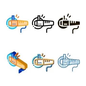 Electrical device icon vector forms outline Stock Illustration