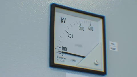 Electrical device for measuring voltage in Kilovolts. Stock Footage 150376841