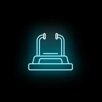 Electrical discharge experiment research glow neon sign イラスト素材