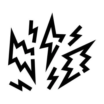 Electrical discharge explosion with multiple lightning bolts Illustrazione stock
