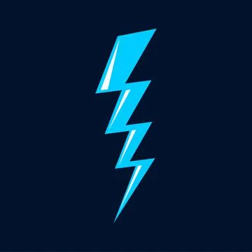 Electrical discharges in zigzag shape thunderbolt Stock Illustration