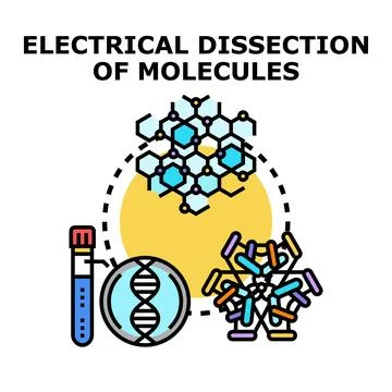 Electrical dissection molecular structure analyzing process 스톡 일러스트