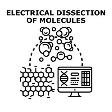 Electrical dissection of molecules for scientific research イラスト素材