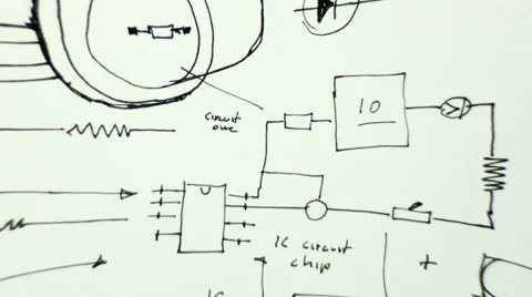 Electrical drawings schematics design engineering Vídeos de archivo 60069658